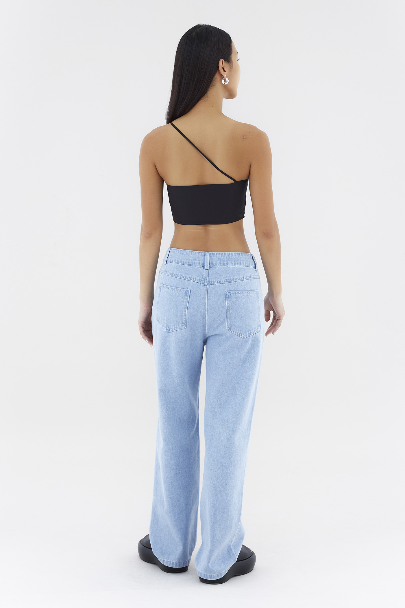 Hinsley One-Shoulder Ruch Top