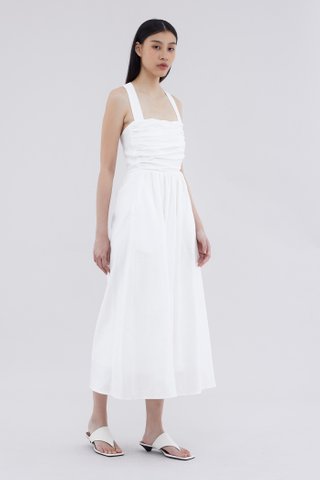 Lucano Linen Ruched Dress