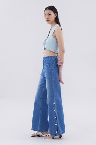 Mabrel Tie-Front Crop Top