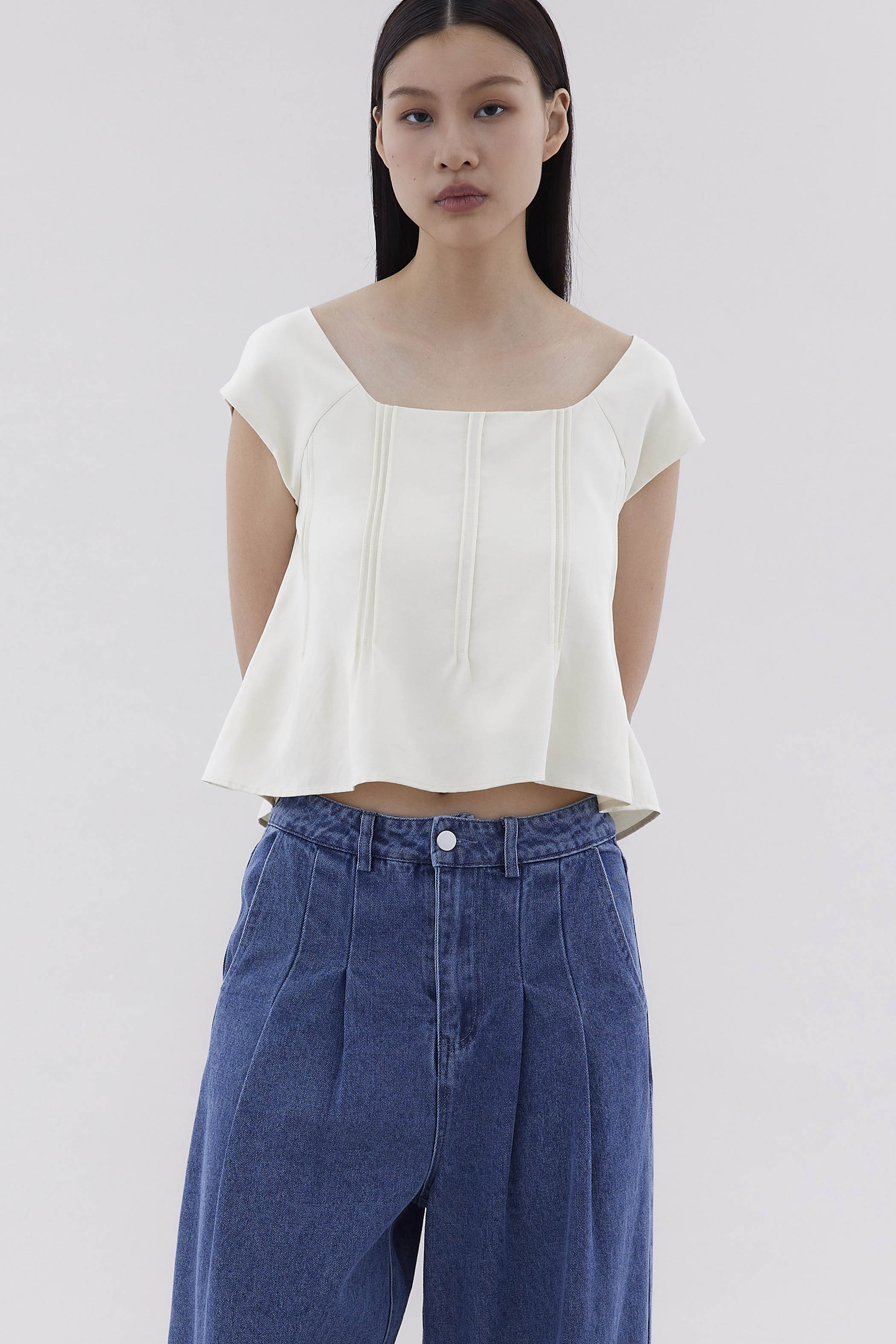 Malesha Pin-Tuck Top