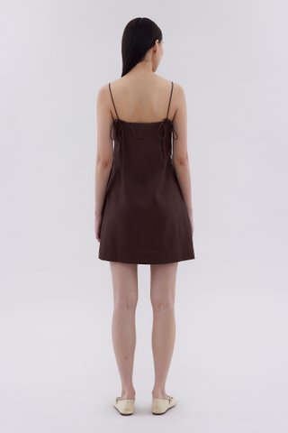 Lois Tie-Strap Mini Dress