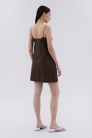 Lois Tie-Strap Mini Dress