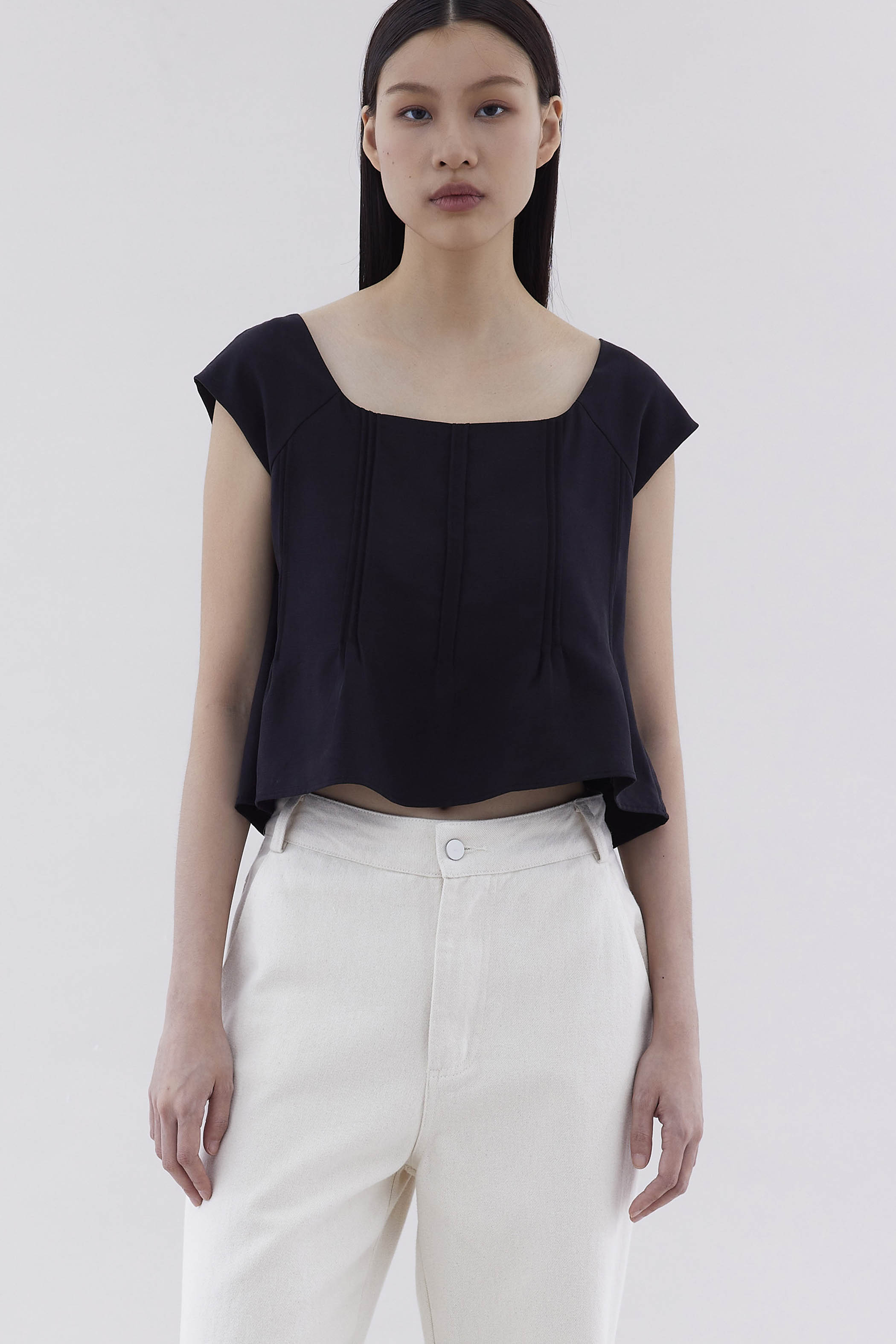 Malesha Pin-Tuck Top