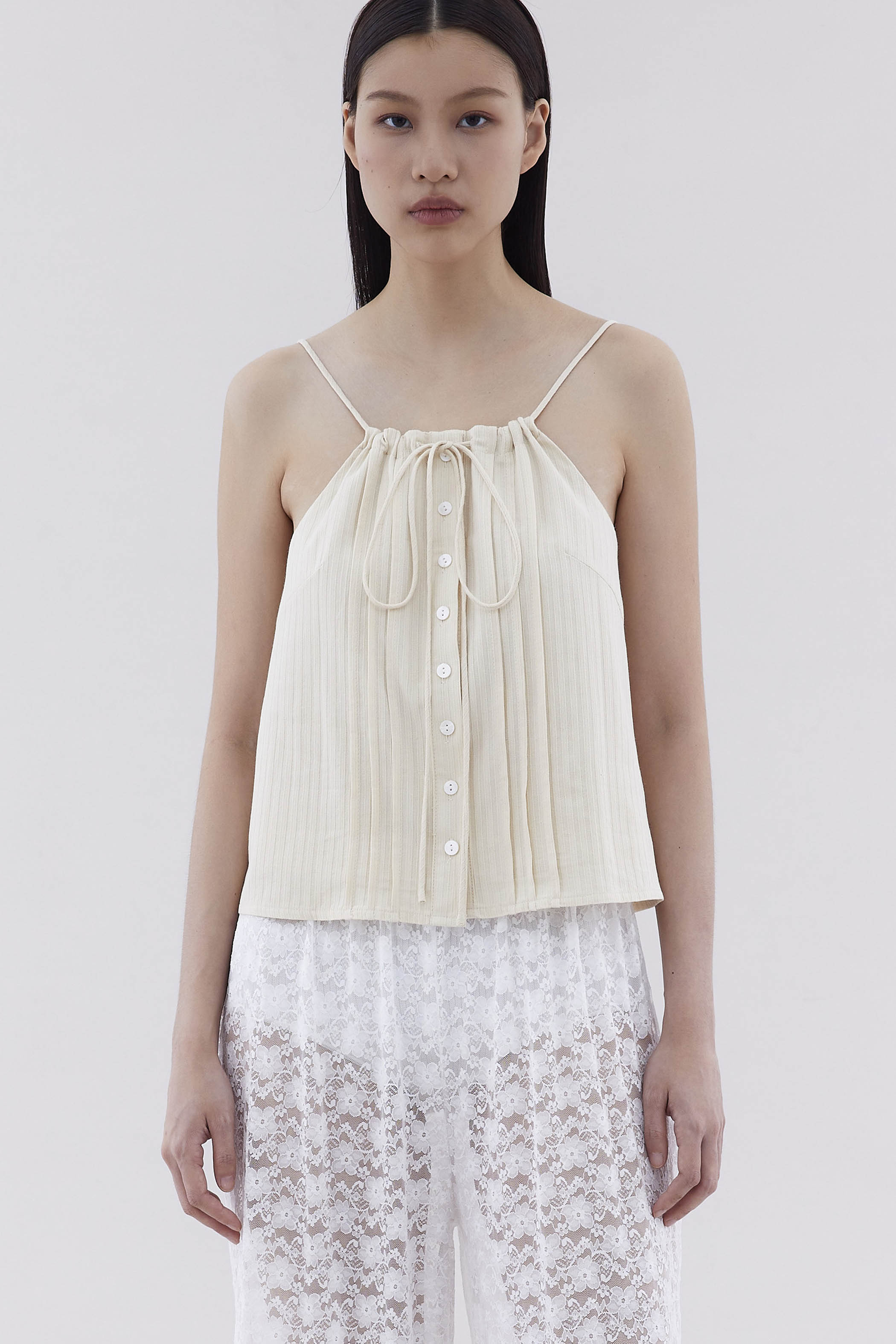 Theara Gathered-Neck Top