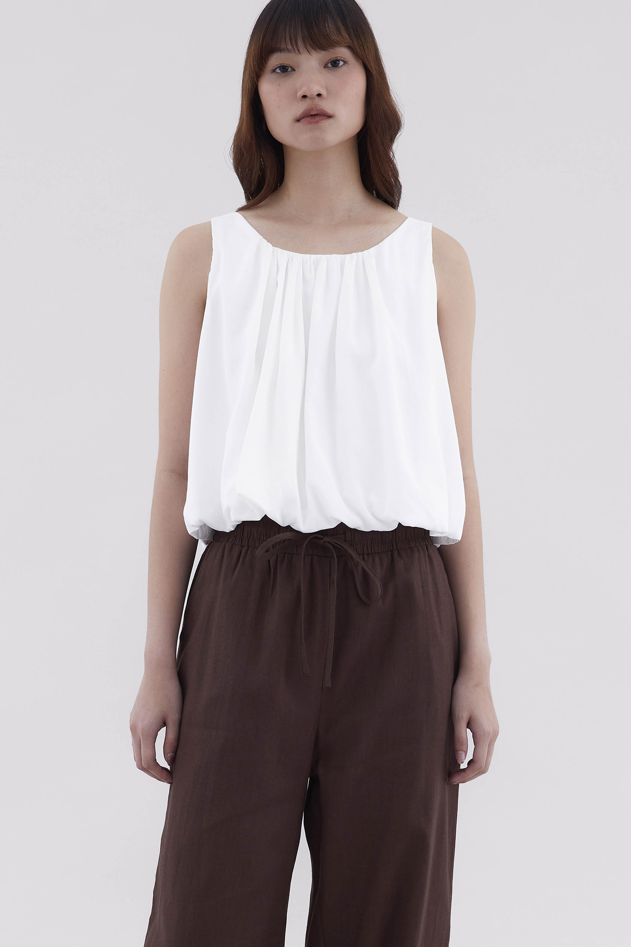 Hazelyn Gathered Neck Top