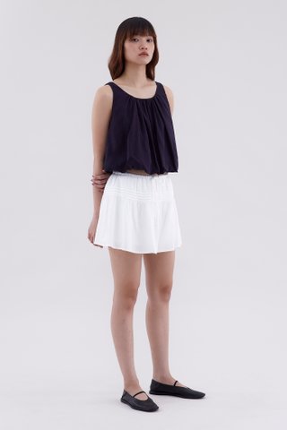 Dione Pin-Tuck Mini Skirt