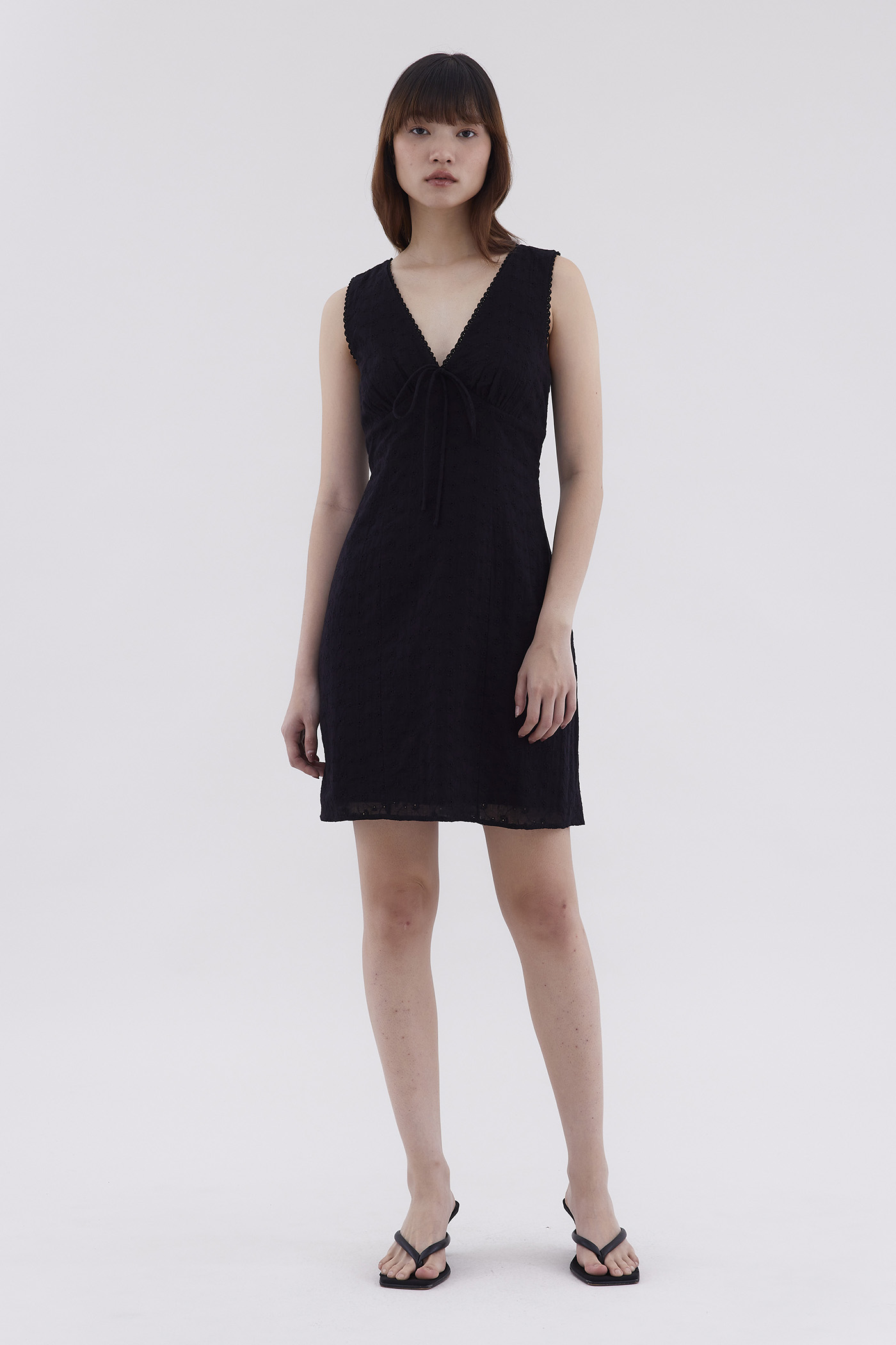 Ferine V Neck Panelled Dress