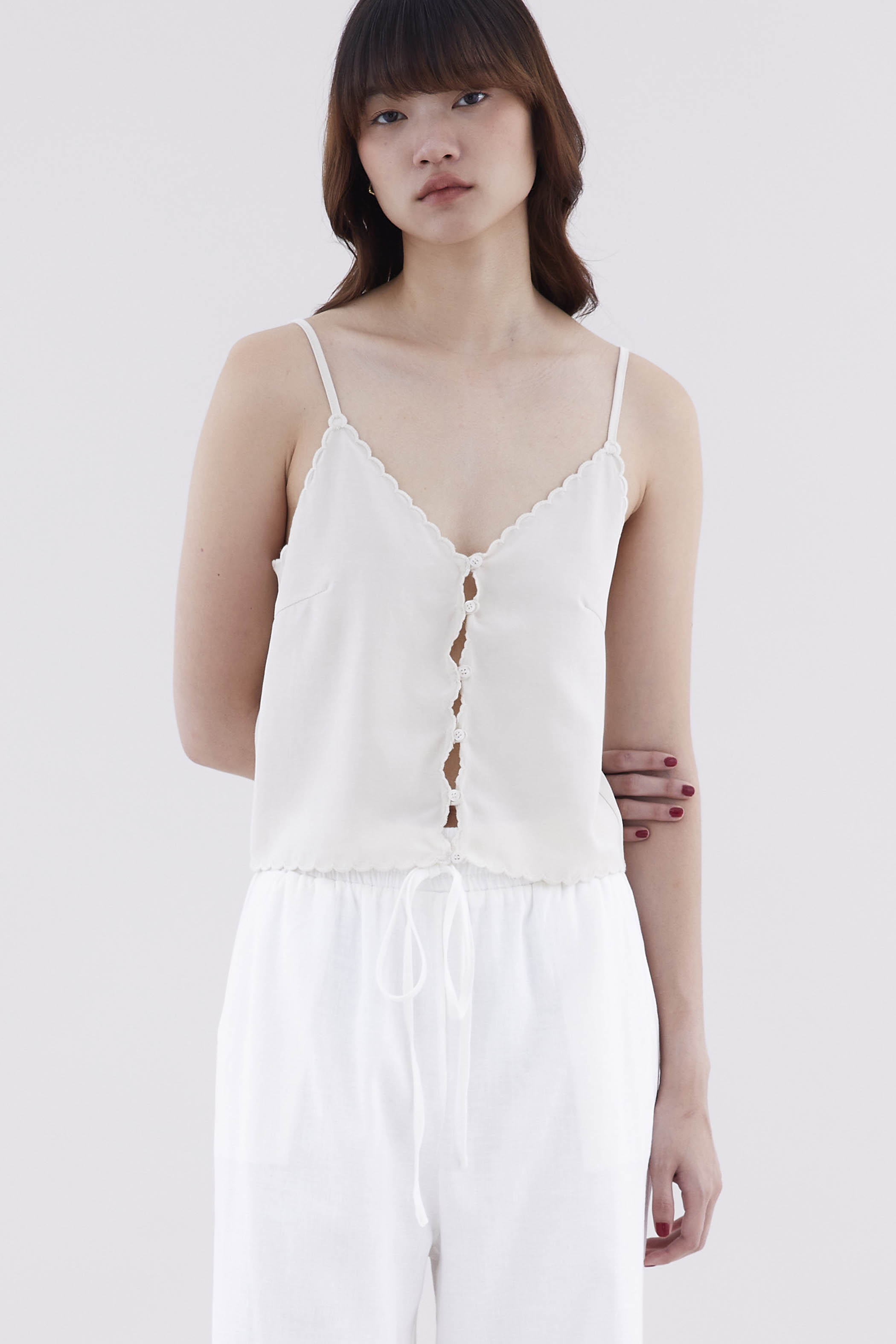 Nataria Scallop Trim Top