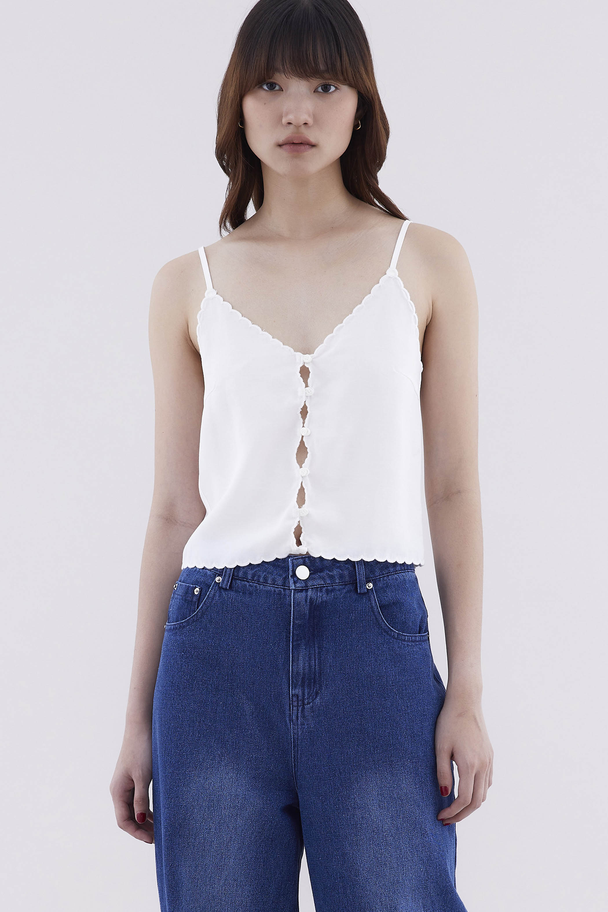 Nataria Scallop Trim Top