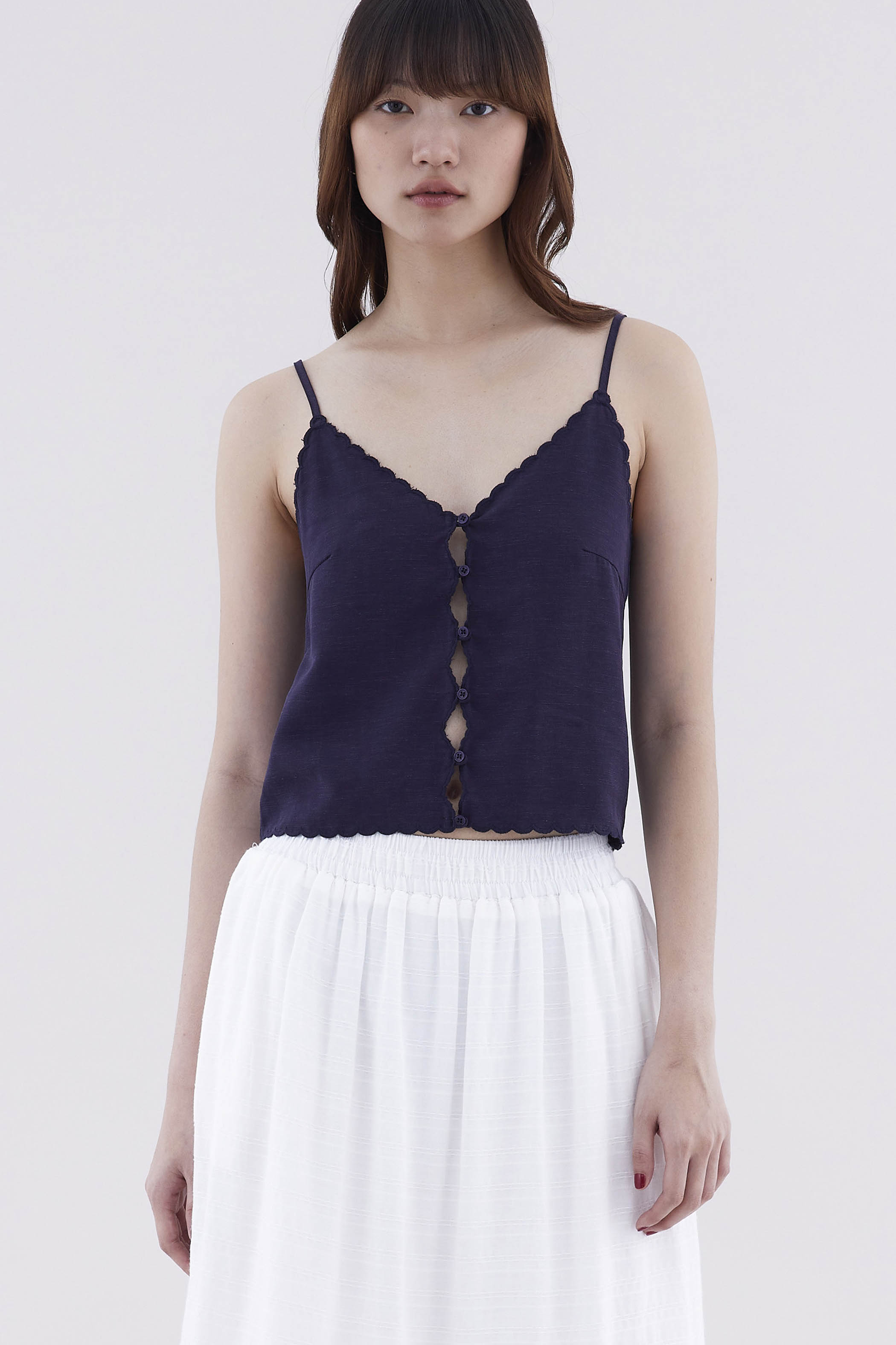 Nataria Scallop Trim Top