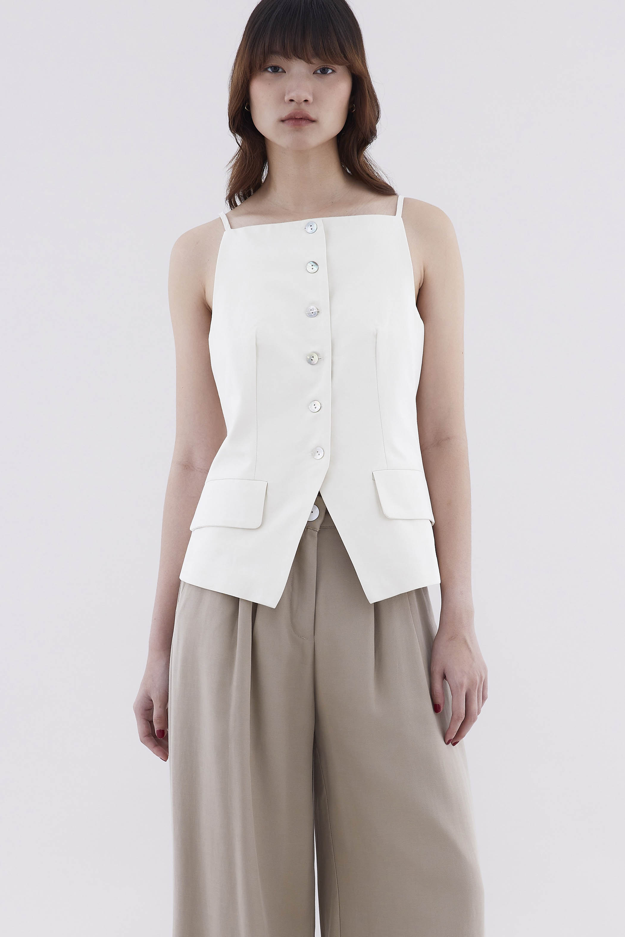 Tamie Straight Neck Waistcoat