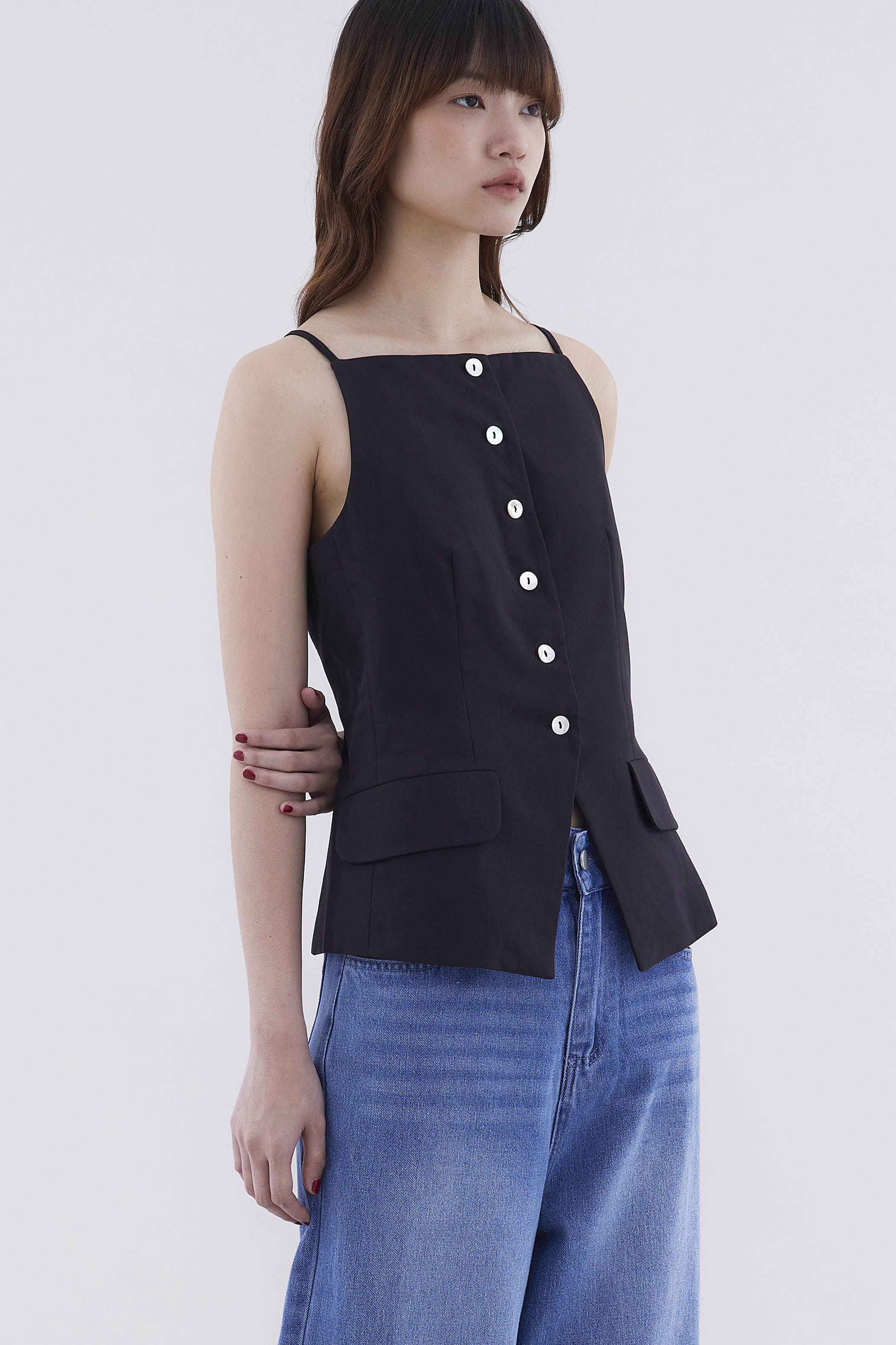 Tamie Straight Neck Waistcoat