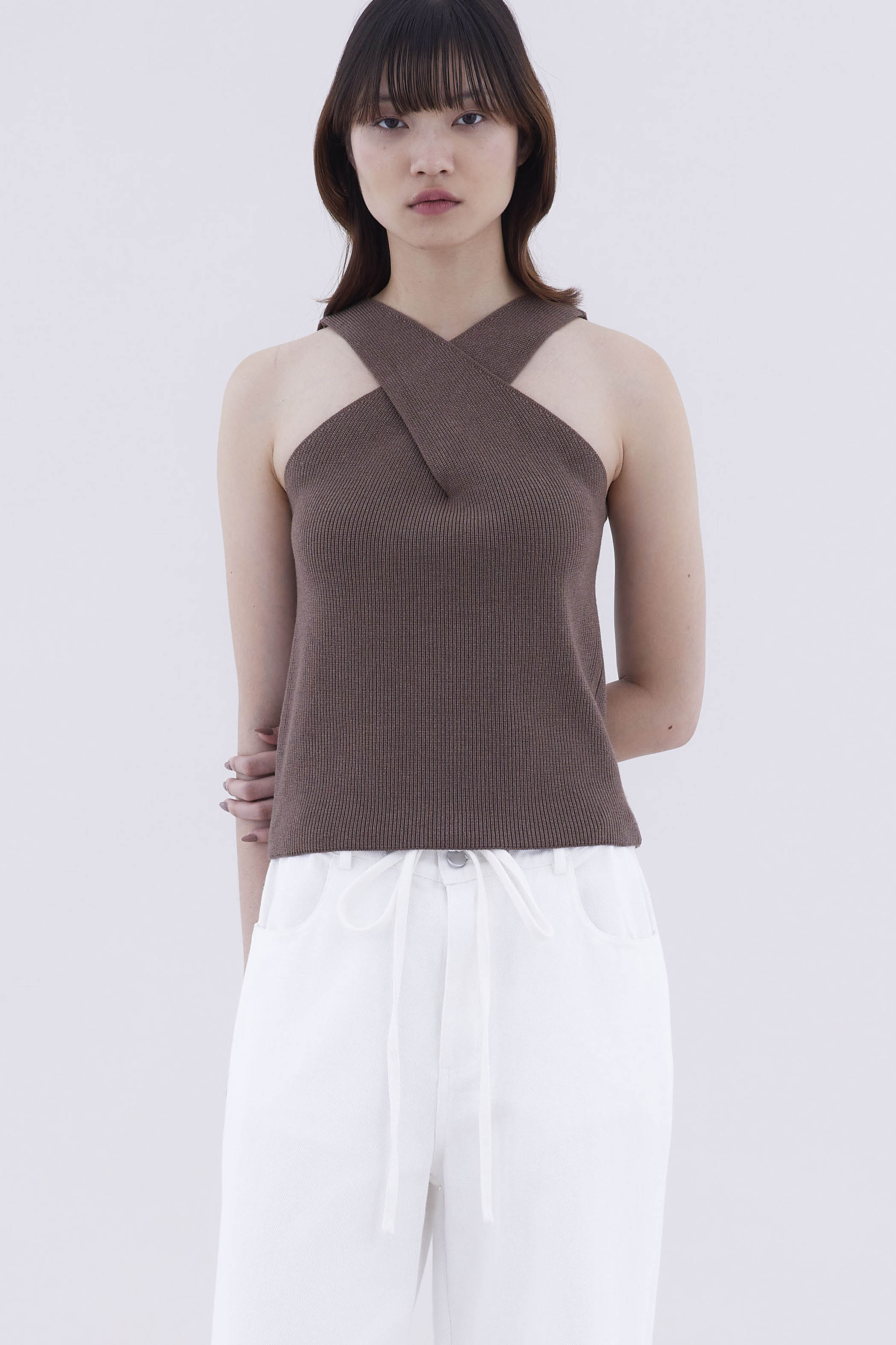 Daniele Cross-Front Knit Top