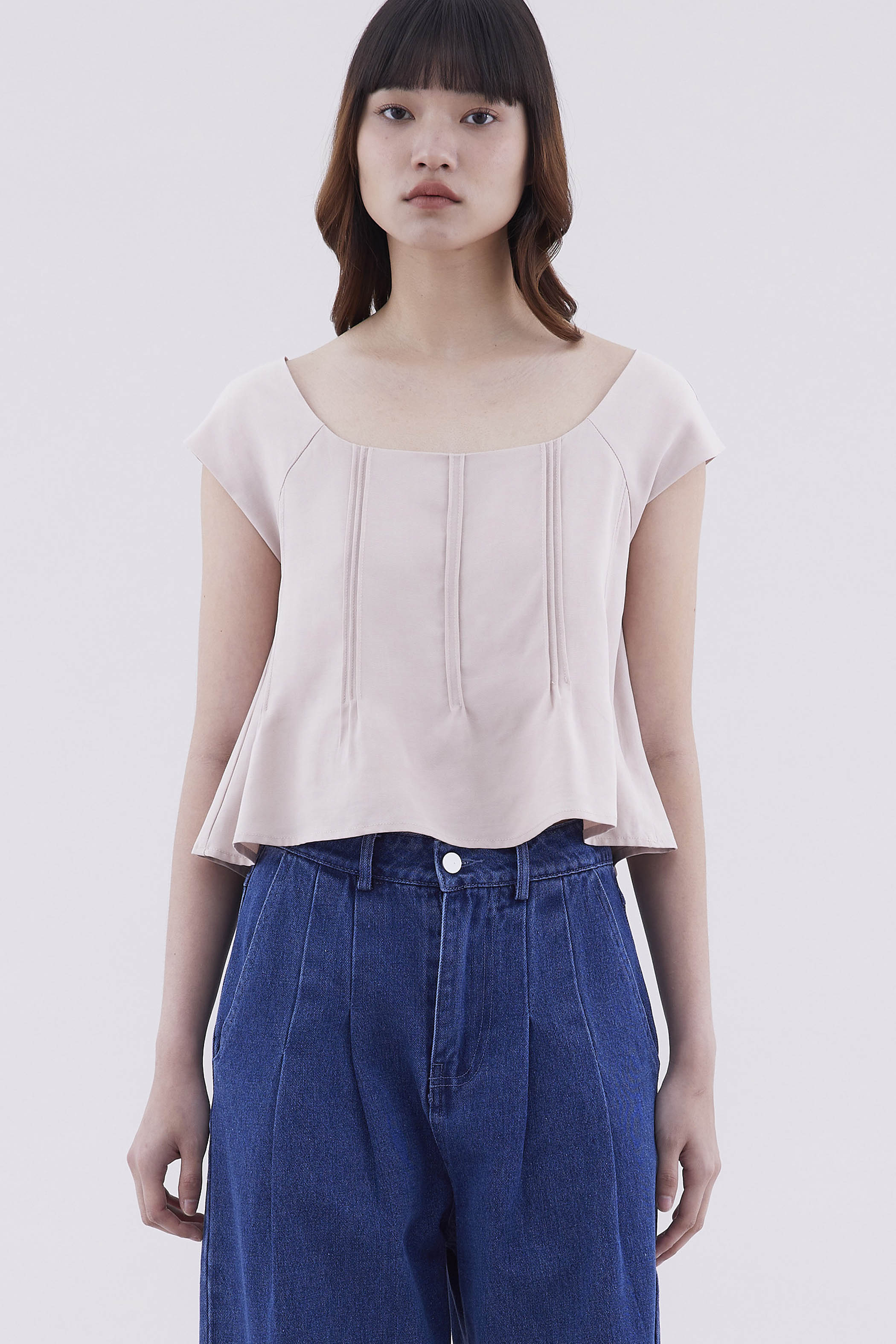 Malesha Pin-Tuck Top