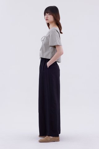 Jeno High-Rise Pleated Wide-Leg Pants