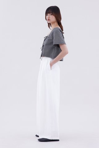 Jeno High-Rise Pleated Wide-Leg Pants