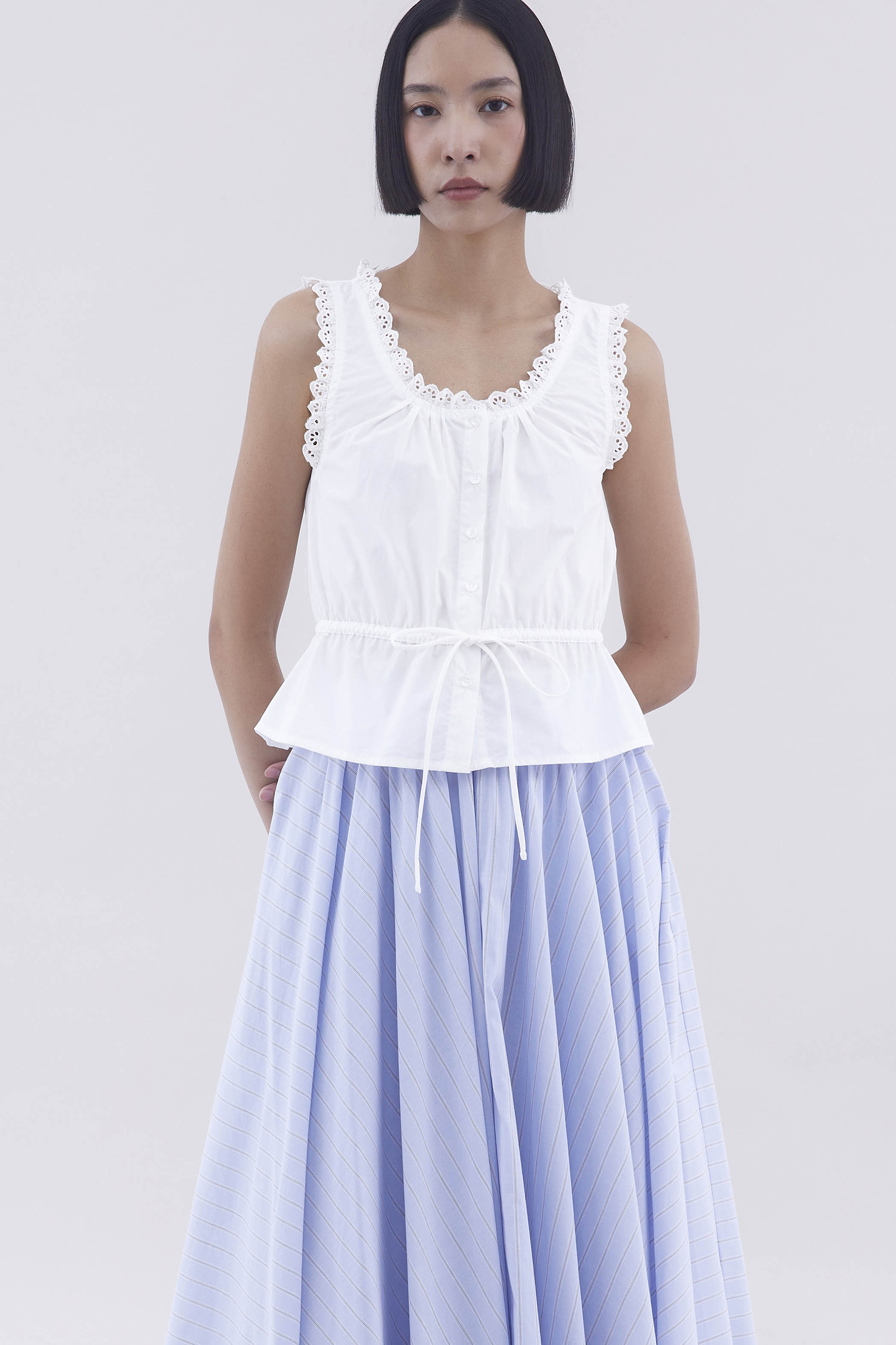 Leadow Lace-Trim Top