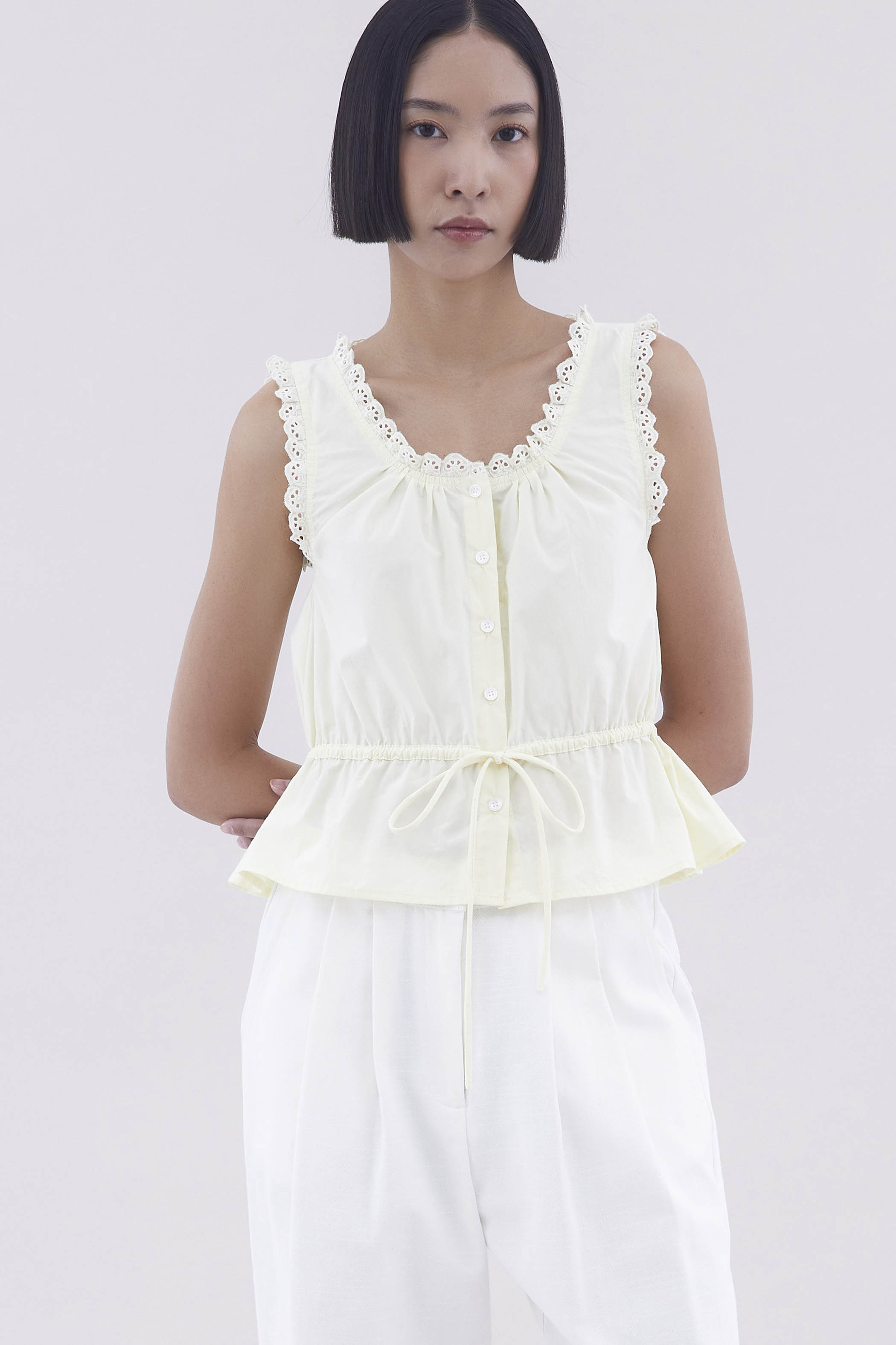Leadow Lace-Trim Top