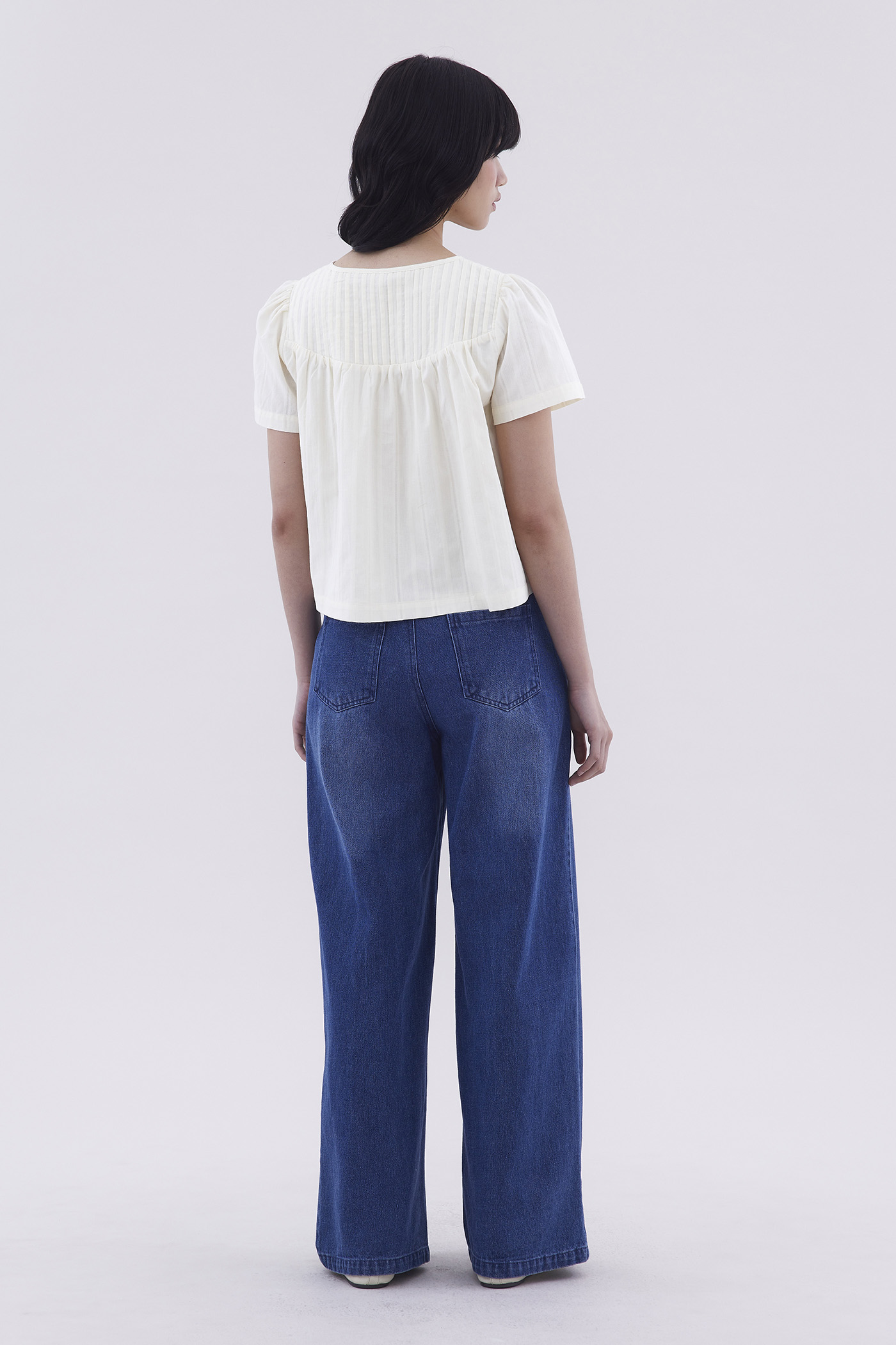 Laire Pin-Tuck Relaxed Top