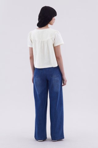 Laire Pin-Tuck Relaxed Top
