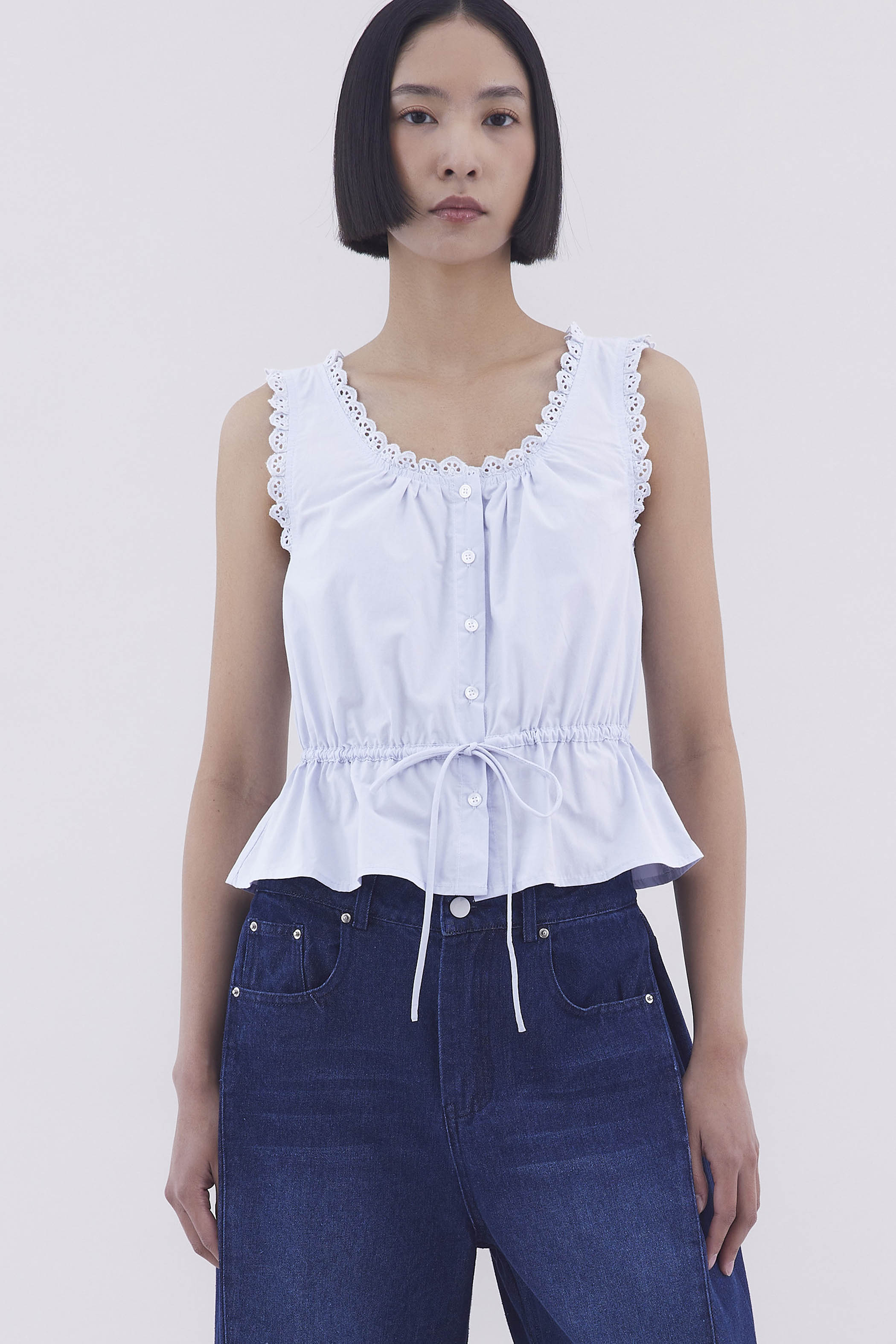 Leadow Lace-Trim Top