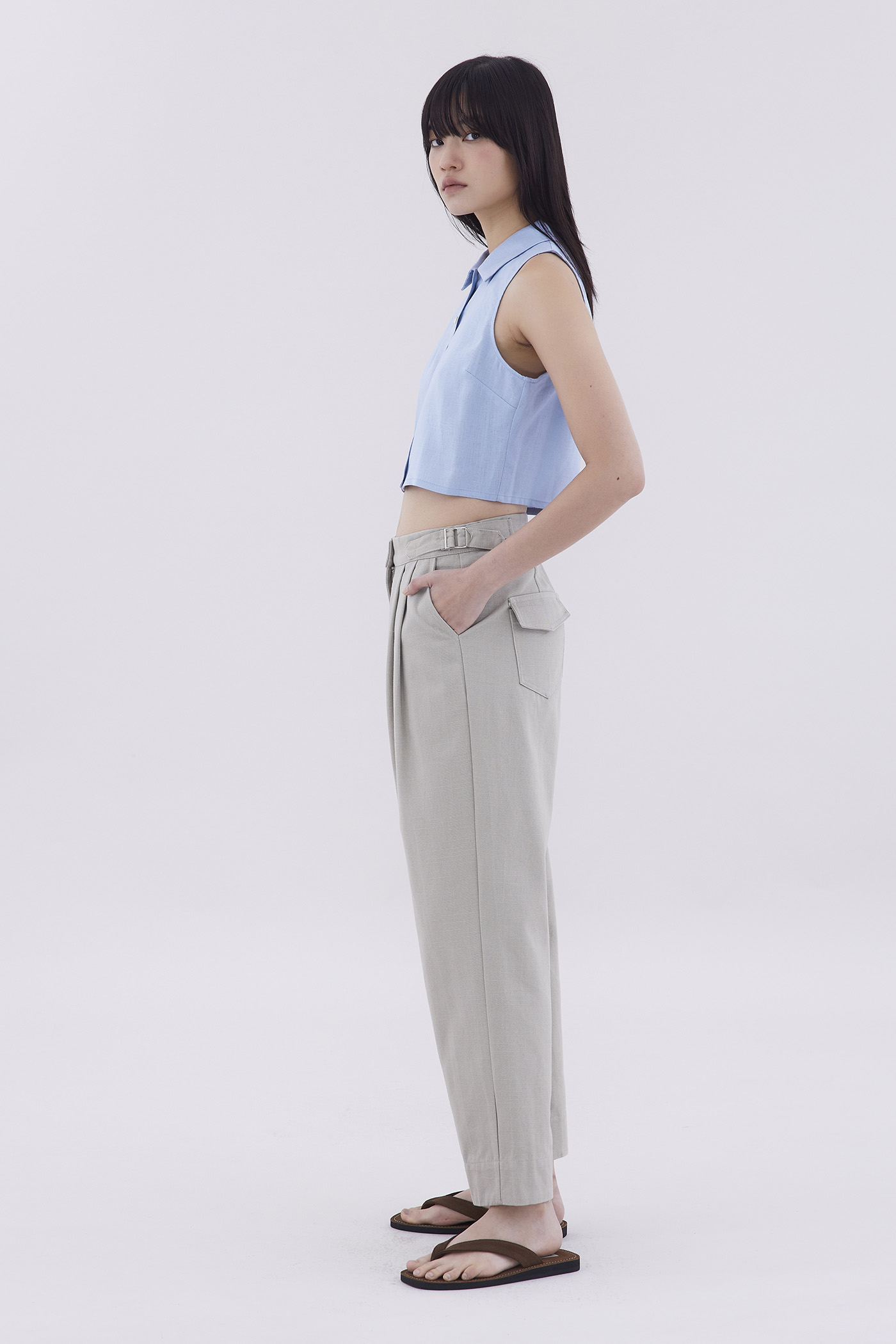 Kaize Collared Crop Top