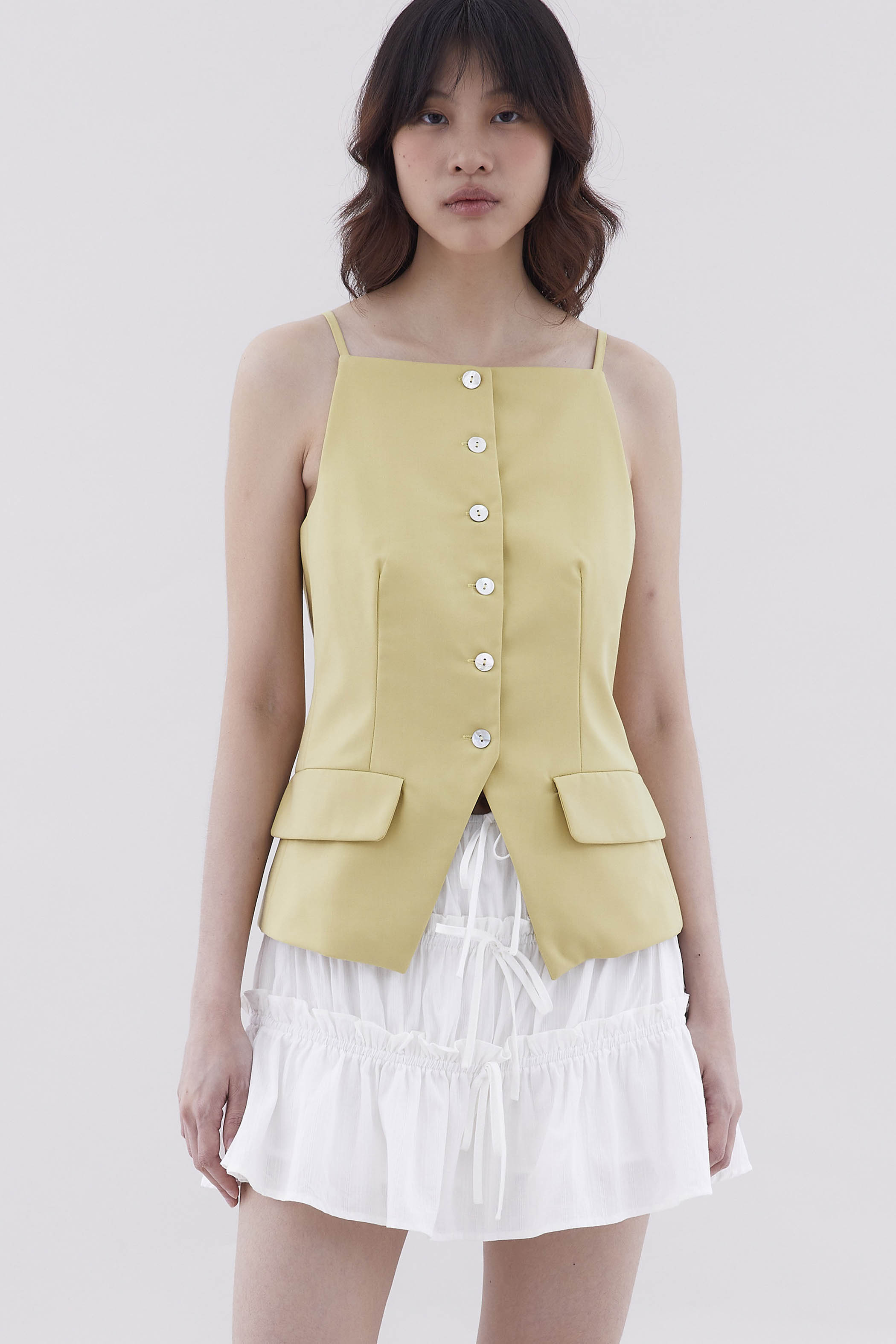 Tamie Straight Neck Waistcoat