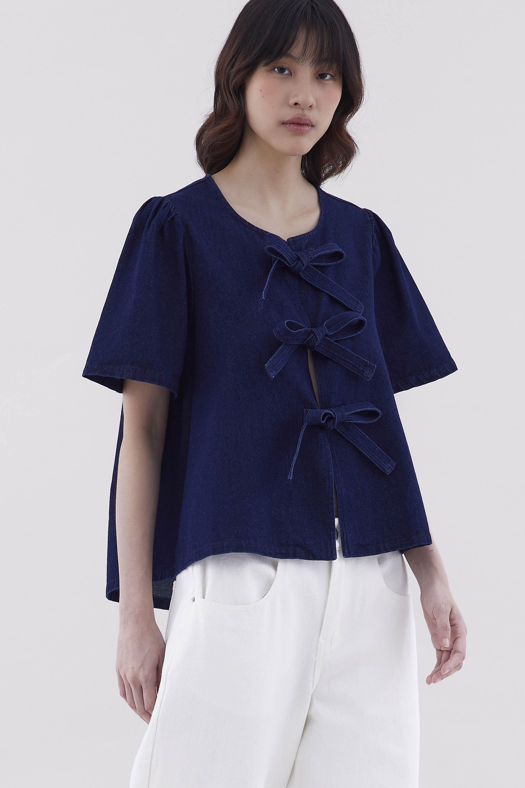 Selene Front-Tie Blouse