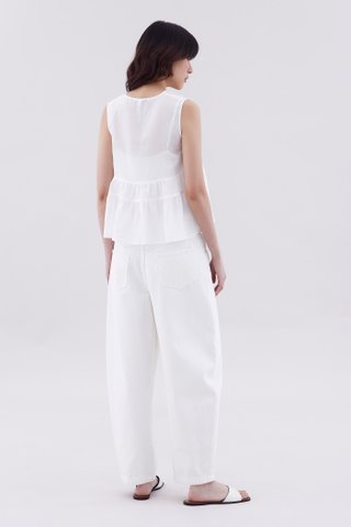 Fernella Ribbon-Tiered Top