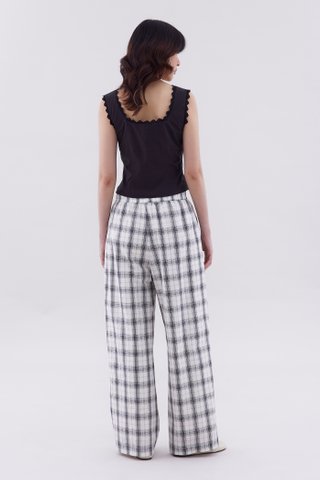 Marielle Lace-Trim Pin Tuck Top
