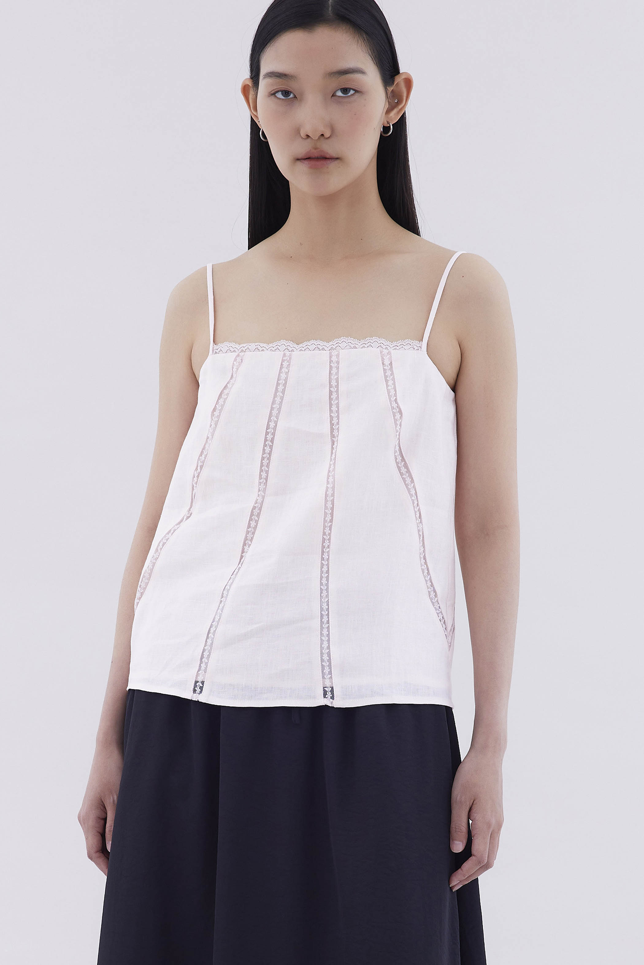 Marison Lace-Trim Panelled Top