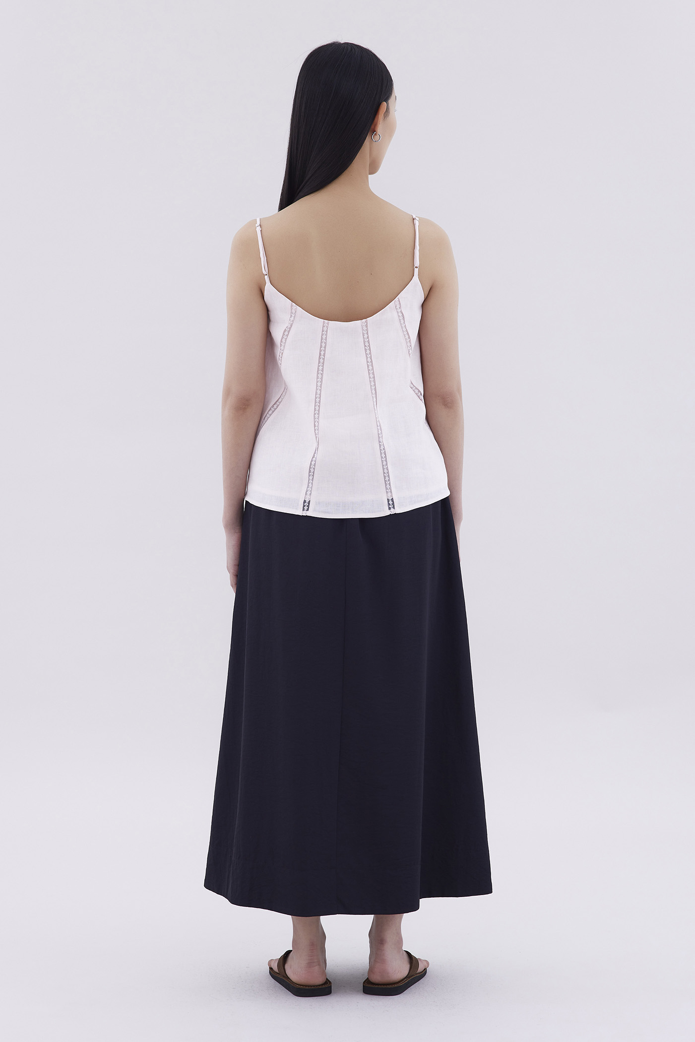 Marison Lace-Trim Panelled Top