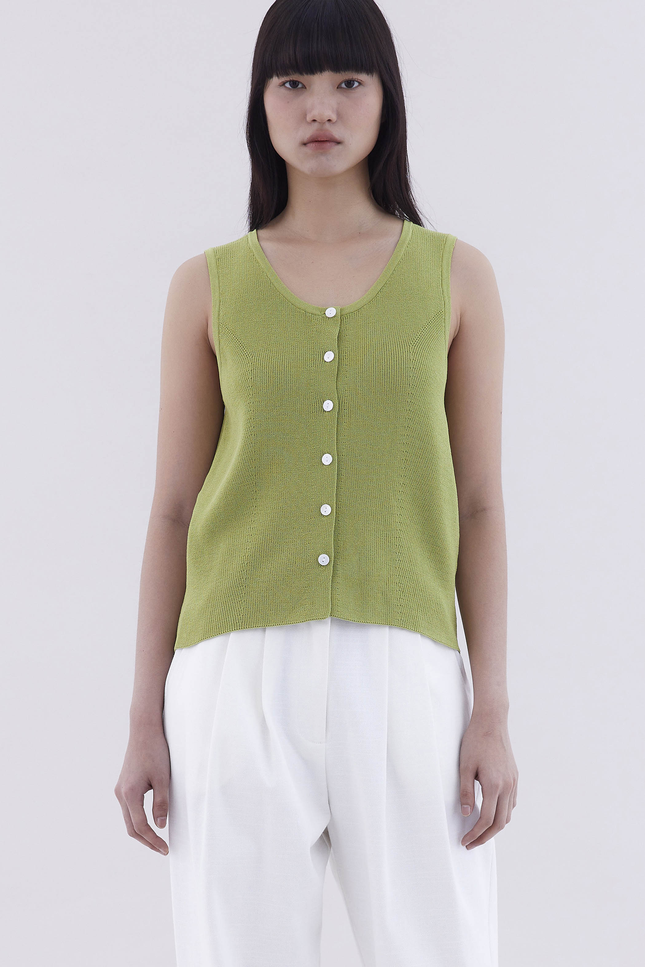 Emberly Front-Button Knit Tank