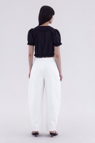 Mirane Peterpan-Collar Front Button Blouse