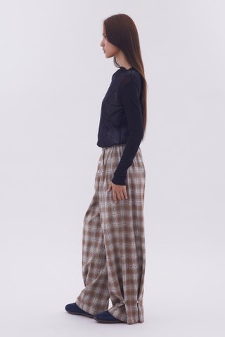 Checked Oversized Pants