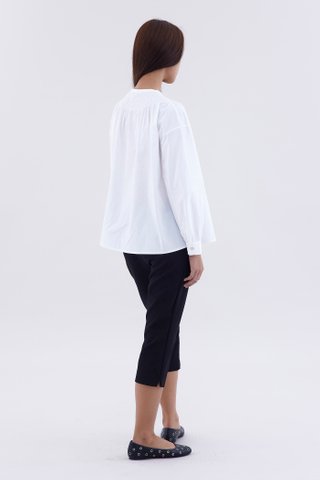 Smocked Neckline Blouse