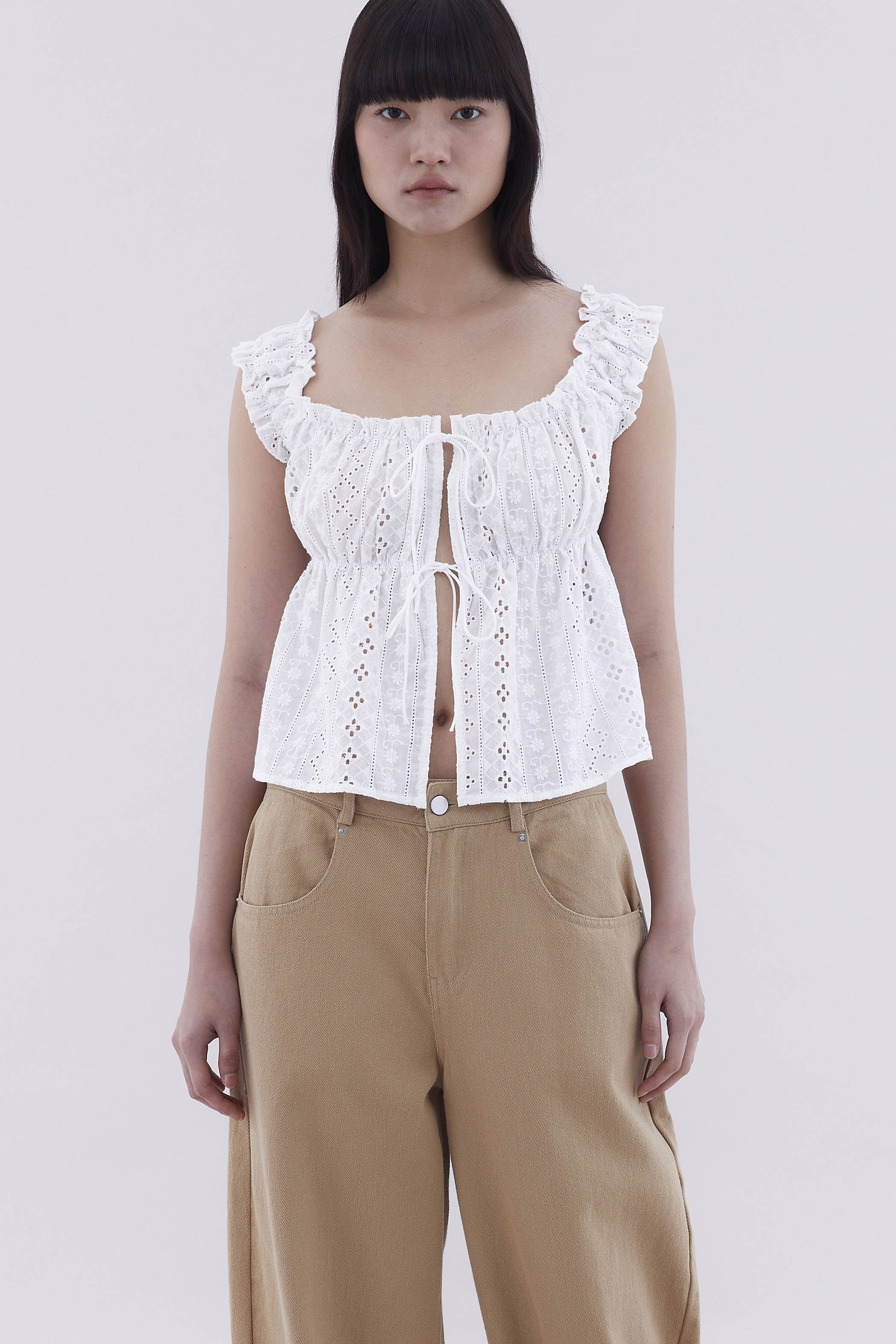 Delphino Ruch Tie Top