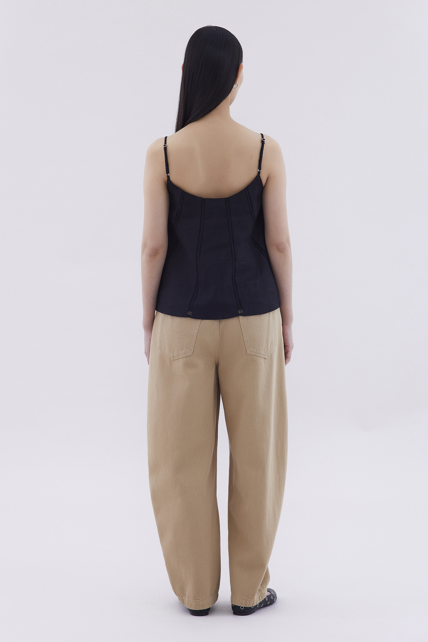 Marison Lace-Trim Panelled Top