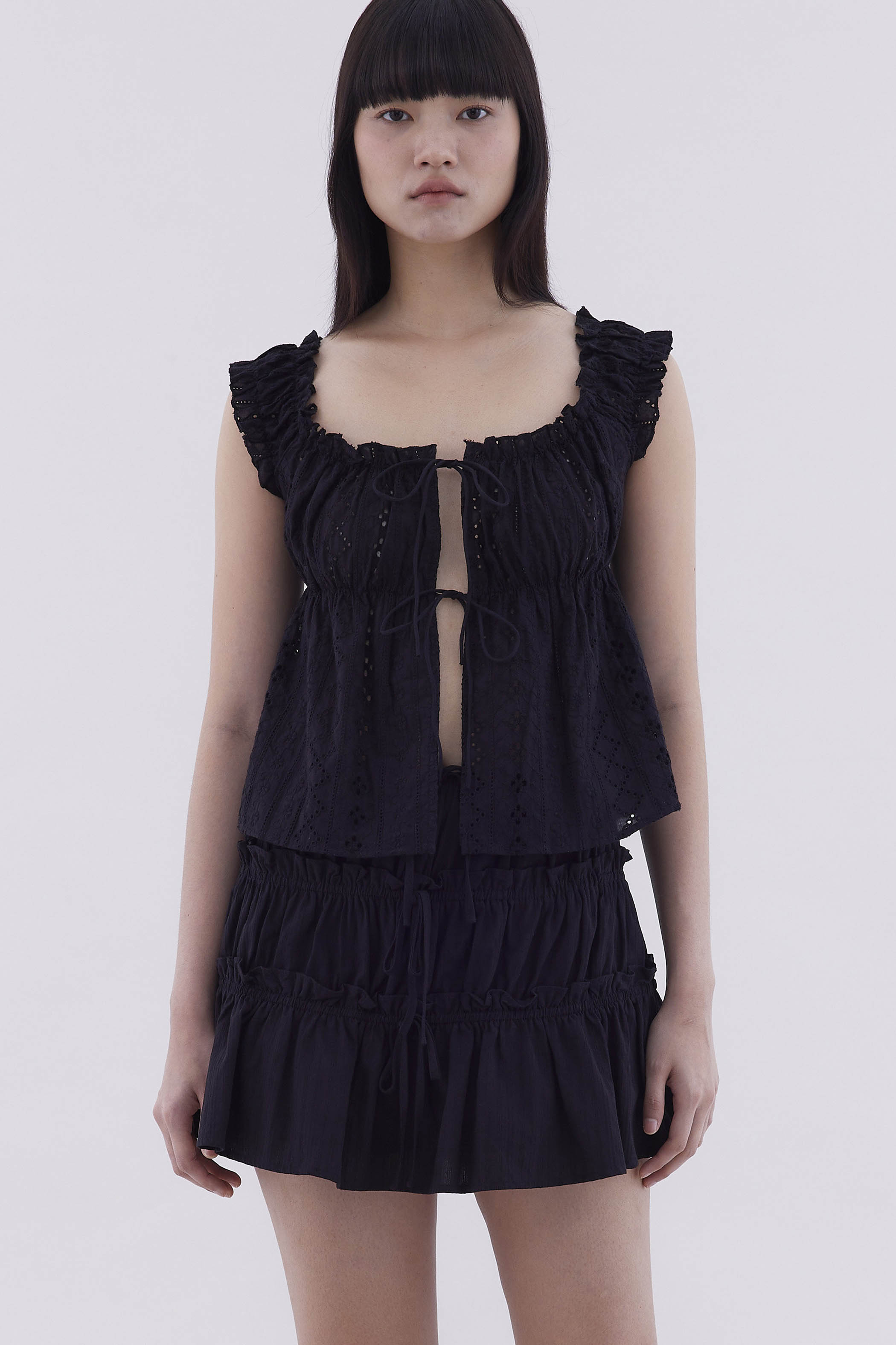 Delphino Ruch Tie Top