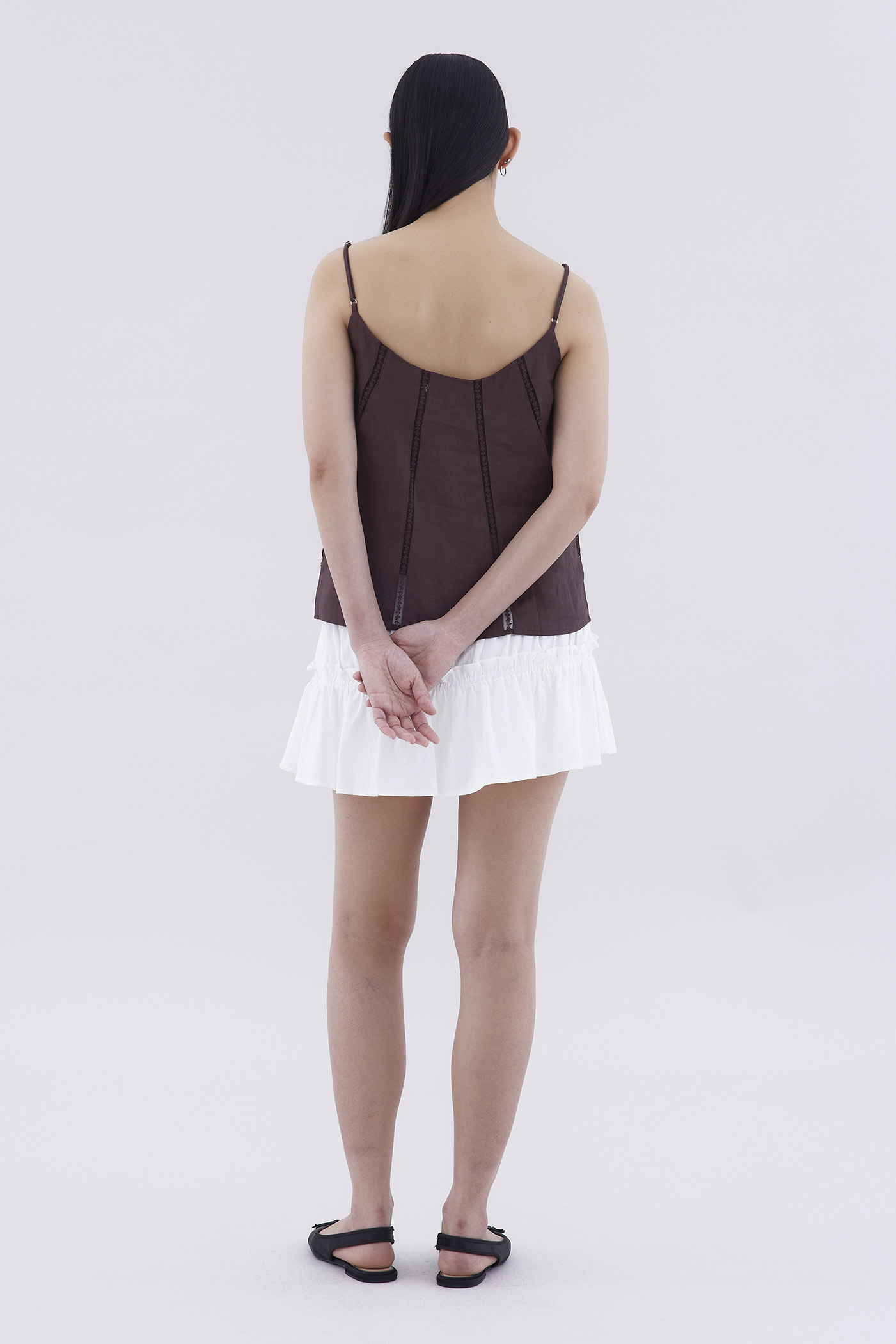 Marison Lace-Trim Panelled Top