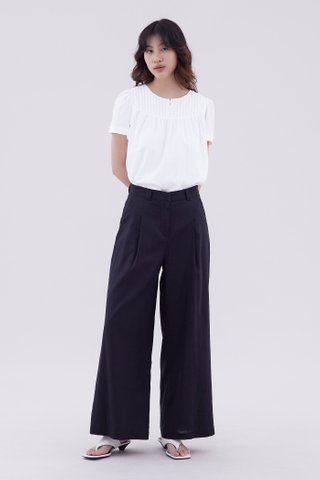 Laire Pin-Tuck Relaxed Top