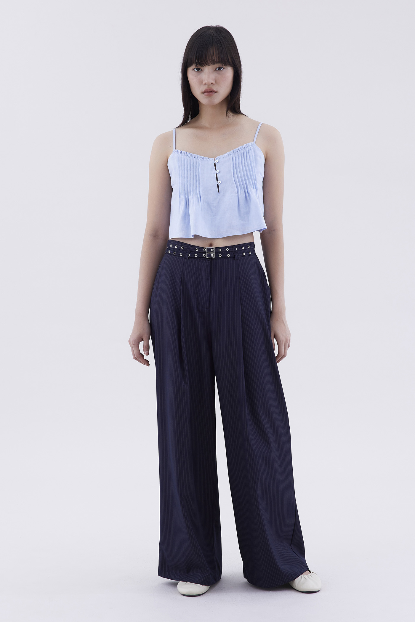 Sharelle High-Rise Pleat Pants