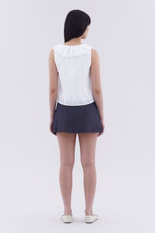 Olivie Ruffle Neck Top
