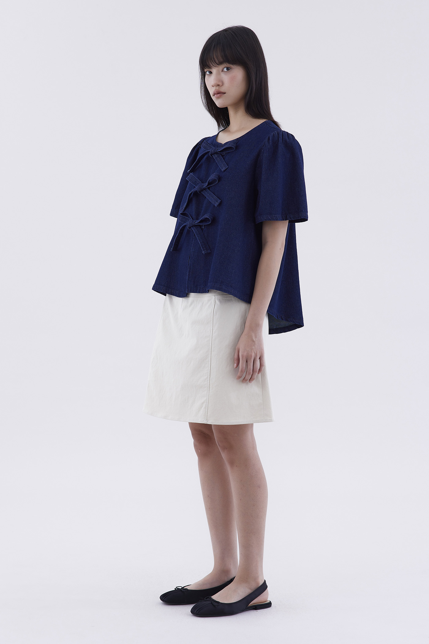 Selene Front-Tie Blouse