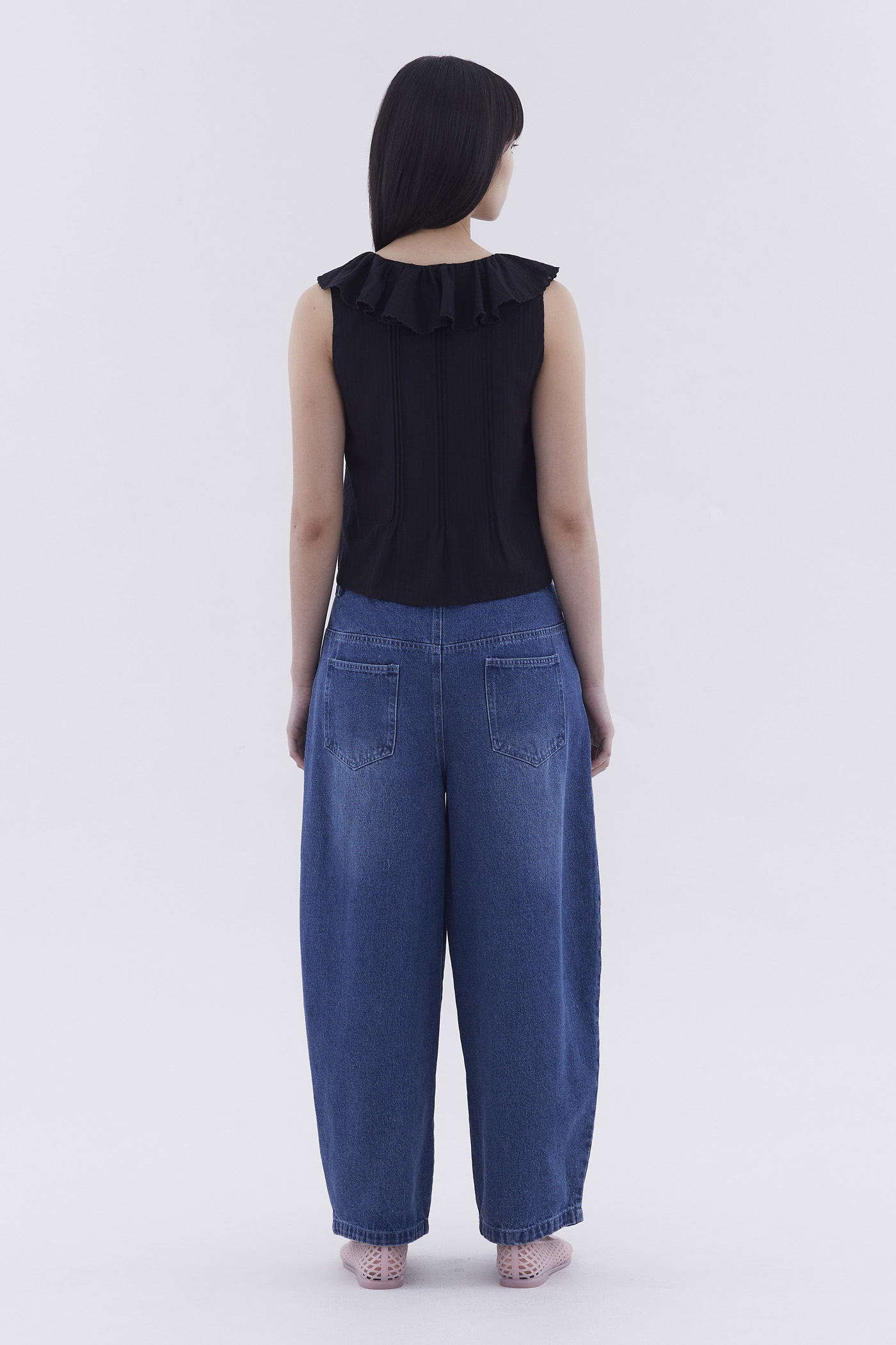 Olivie Ruffle Neck Top
