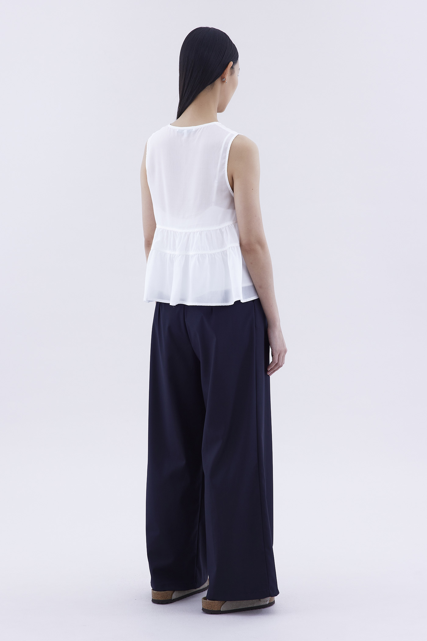 Fernella Ribbon-Tiered Top