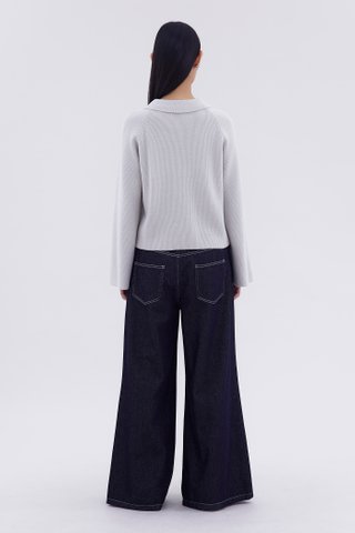 Maude Half Button Oversized Sweater