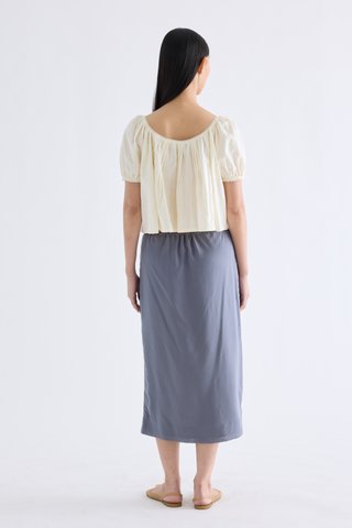 Joellea Scoop-Neck Lace-Trim Blouse