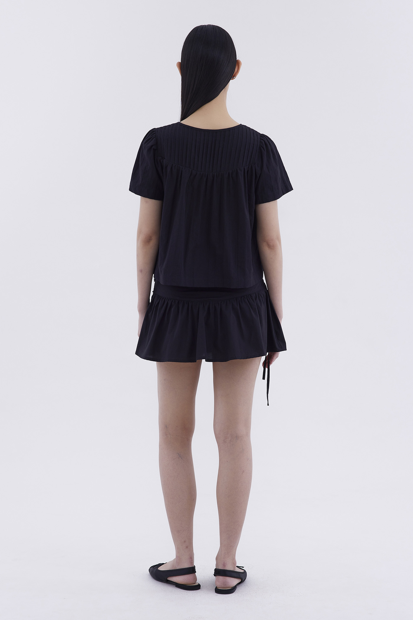 Laire Pin-Tuck Relaxed Top