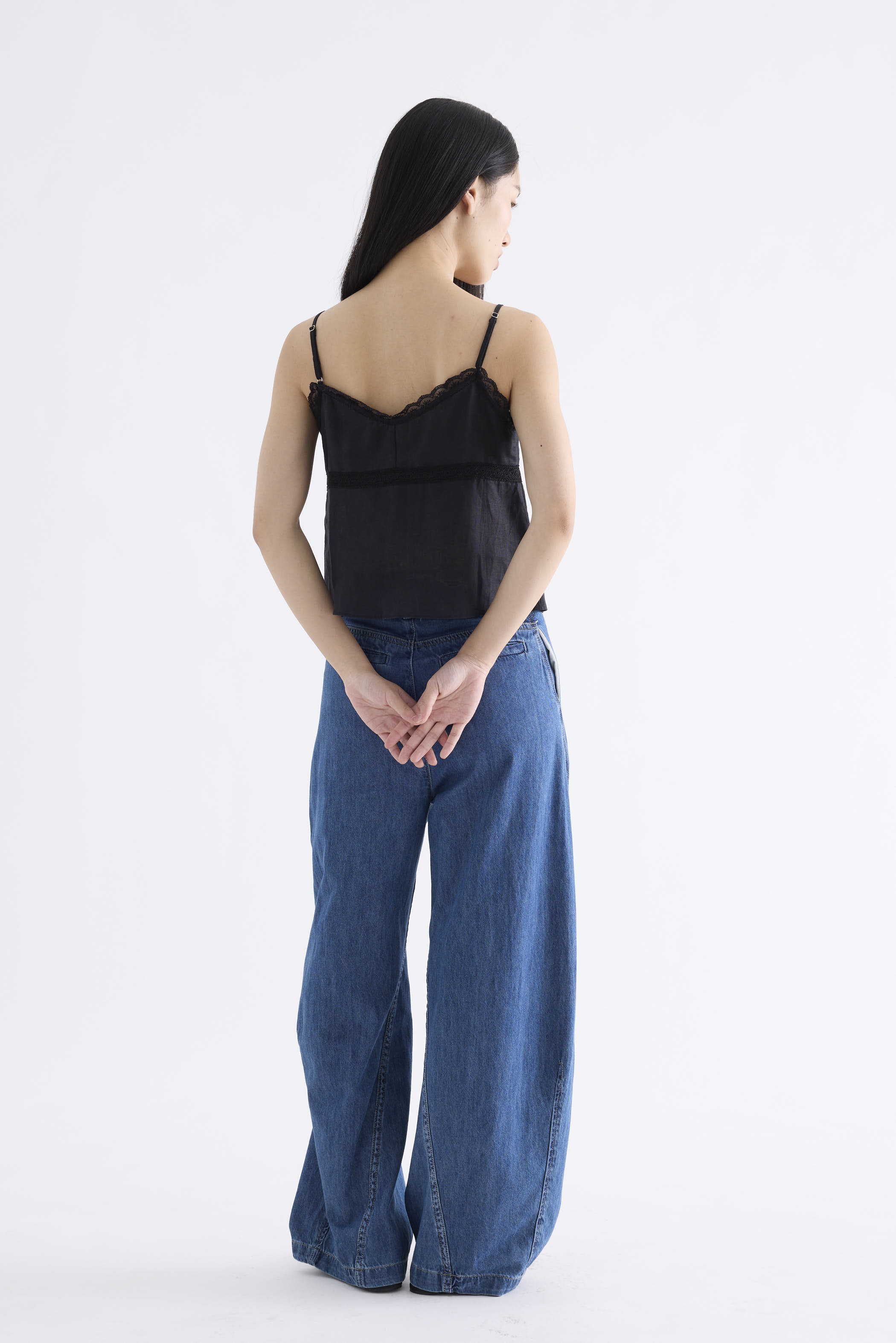 Mia Pleated Split-Front Top